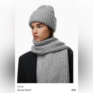 🩶 ✨NWT✨Aritzia Scarf & Hat Set 🩶